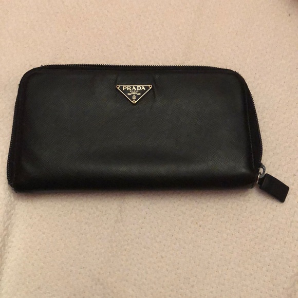 Prada Handbags - Worn/ Used Black Prada Wallet